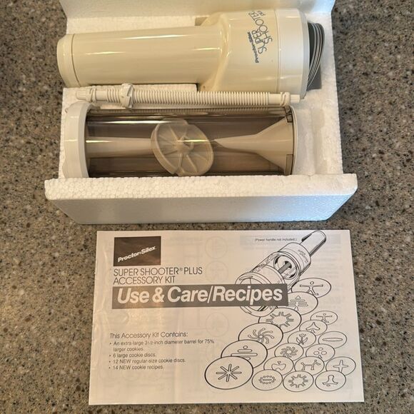 PROCTOR SILEX Vintage Super Shooter Plus Cookie Press & Accessory Kit - Picture 8 of 11